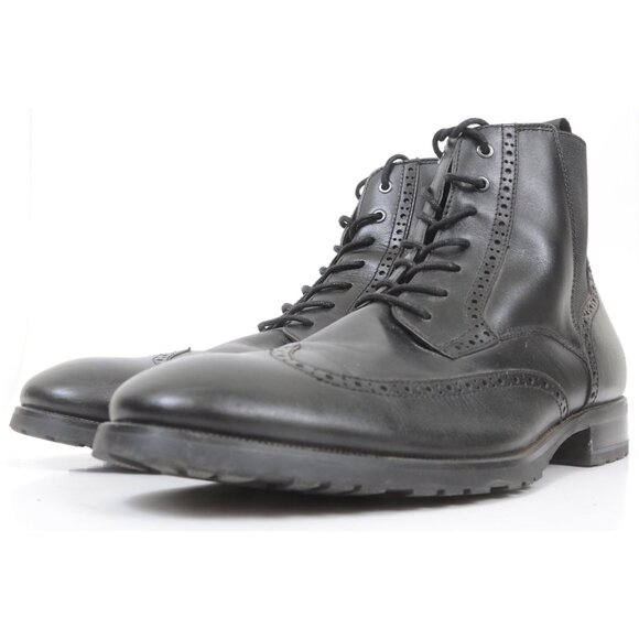 Aldo Toney Mens 10 Wingtip Black Leather Chukka Boot Preppy Business Dressy main image 5